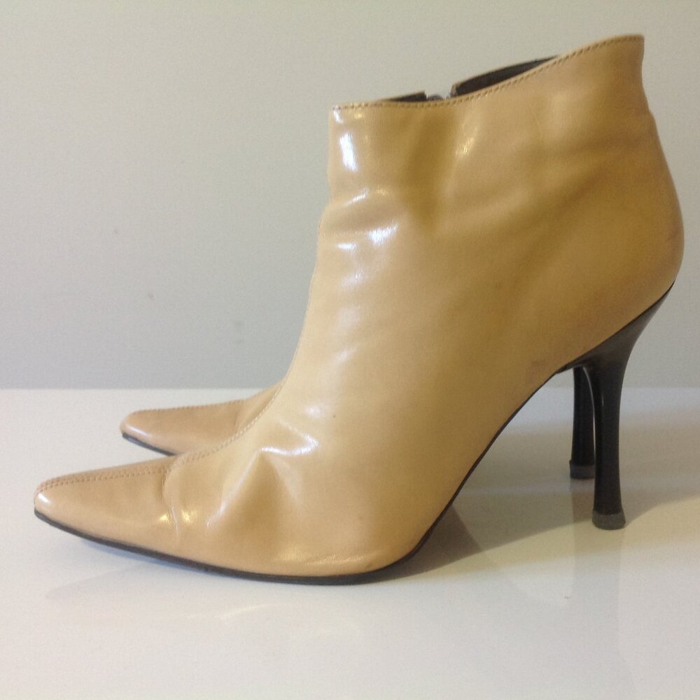 Cream Pointy Booties